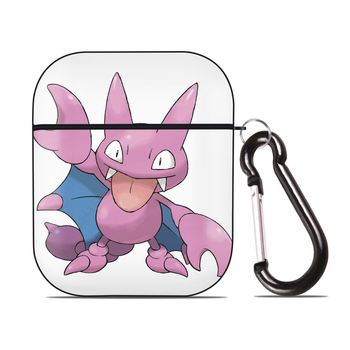 （画像用） ポケットモンスター Pokémon AirPods 第2世代保護ケース ハードシェル ブラック 耐衝撃・防指紋・カラビナ付き