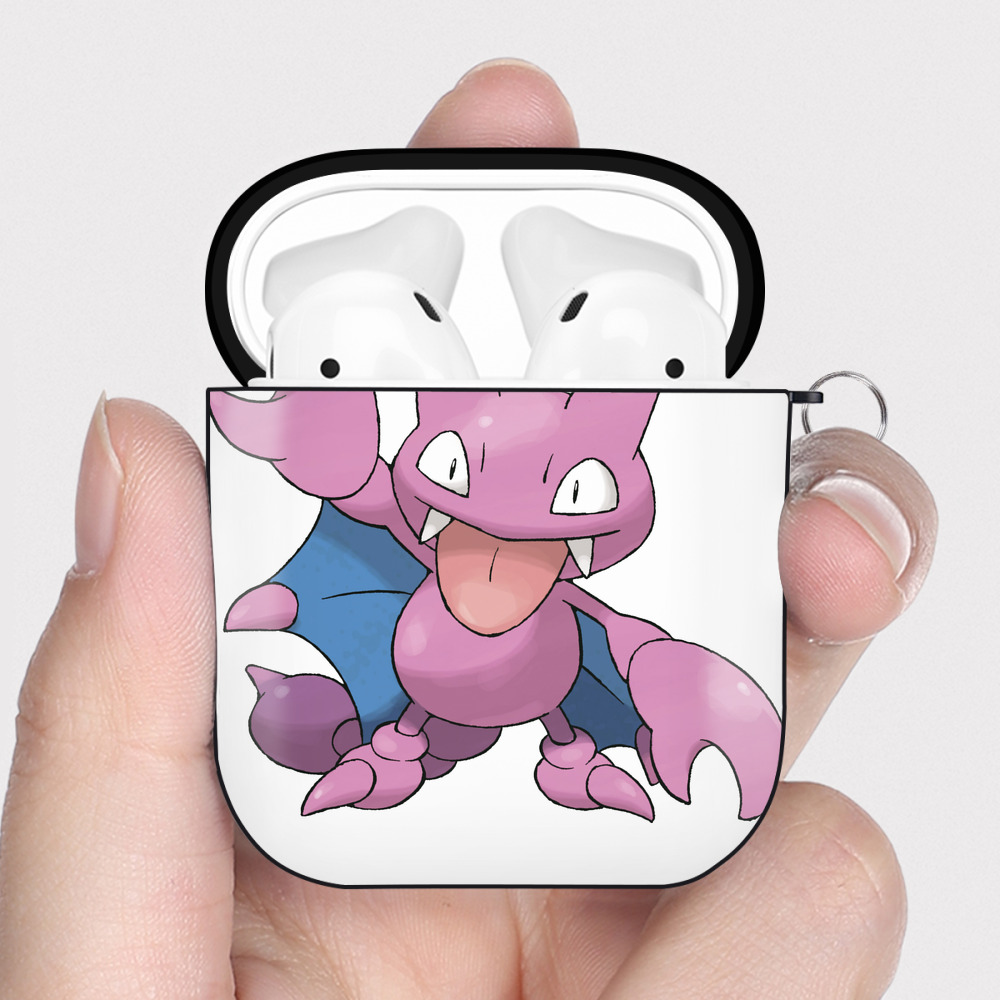 （画像用） ポケットモンスター Pokémon AirPods 第2世代保護ケース ハードシェル ブラック 耐衝撃・防指紋・カラビナ付き