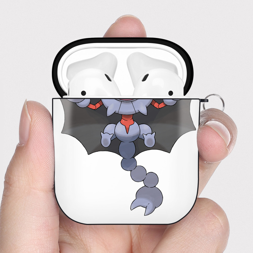 （画像用） ポケットモンスター Pokémon AirPods 第2世代保護ケース ハードシェル ブラック 耐衝撃・防指紋・カラビナ付き