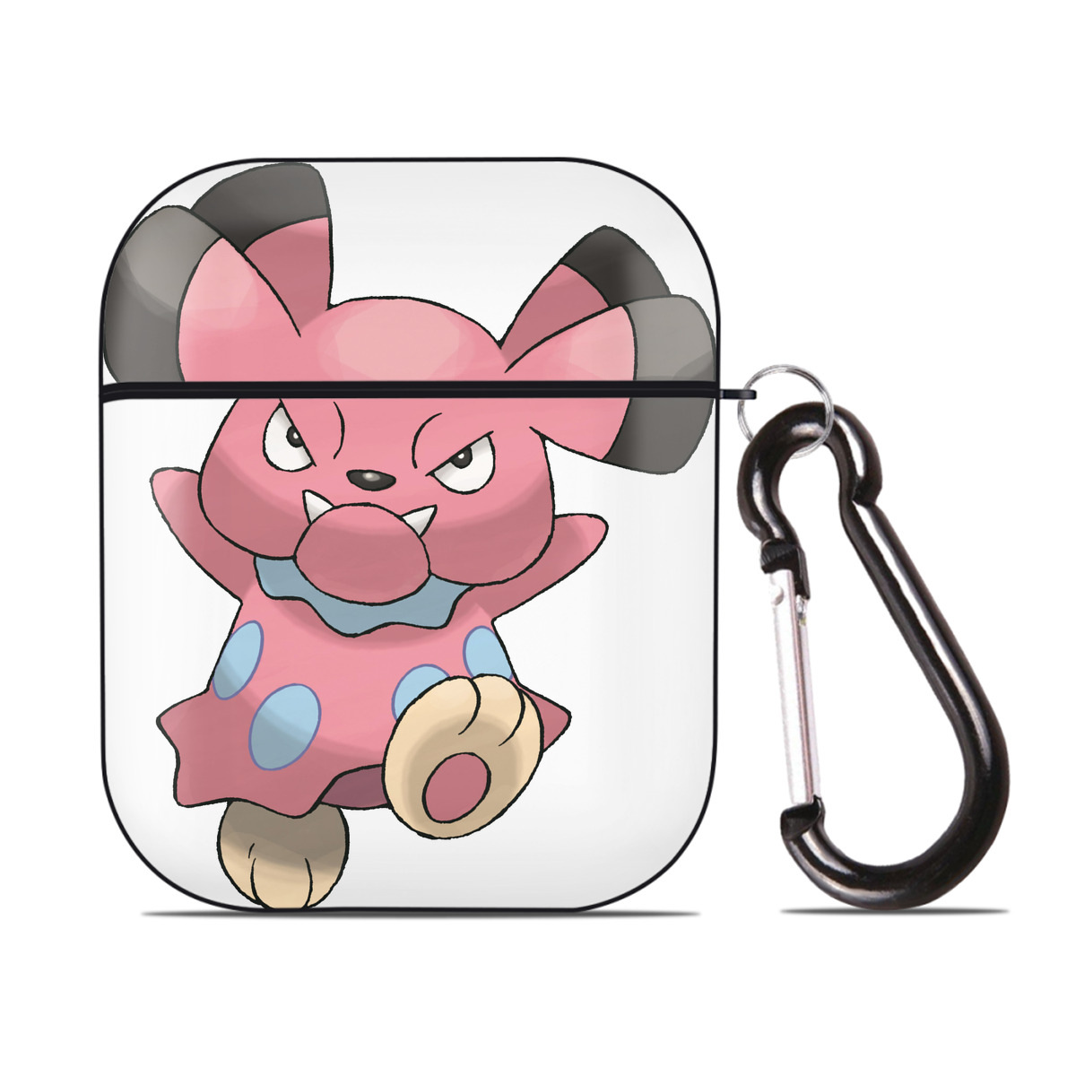 （画像用） ポケットモンスター Pokémon AirPods 第2世代保護ケース ハードシェル ブラック 耐衝撃・防指紋・カラビナ付き