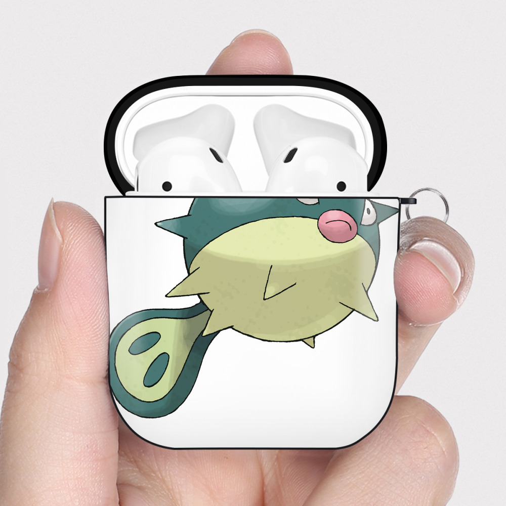 （画像用） ポケットモンスター Pokémon AirPods 第2世代保護ケース ハードシェル ブラック 耐衝撃・防指紋・カラビナ付き