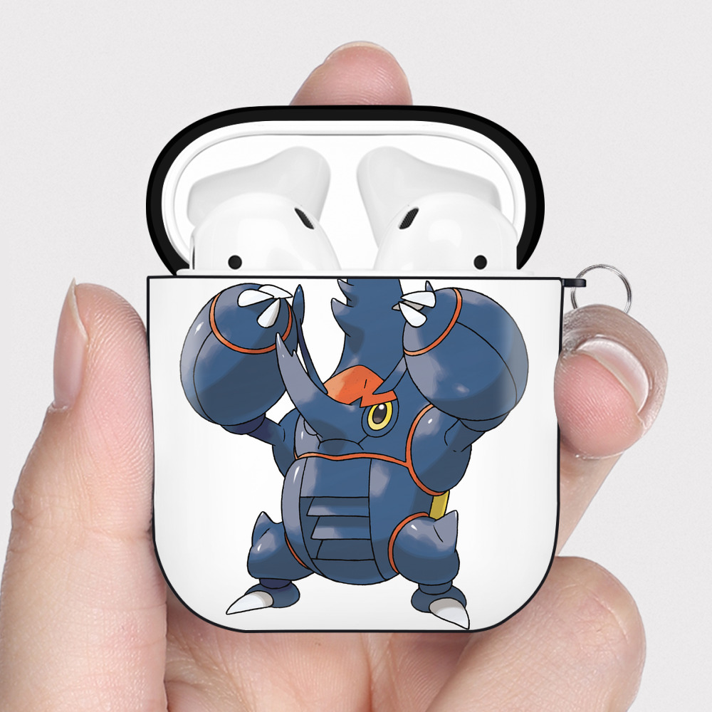 （画像用） ポケットモンスター Pokémon AirPods 第2世代保護ケース ハードシェル ブラック 耐衝撃・防指紋・カラビナ付き