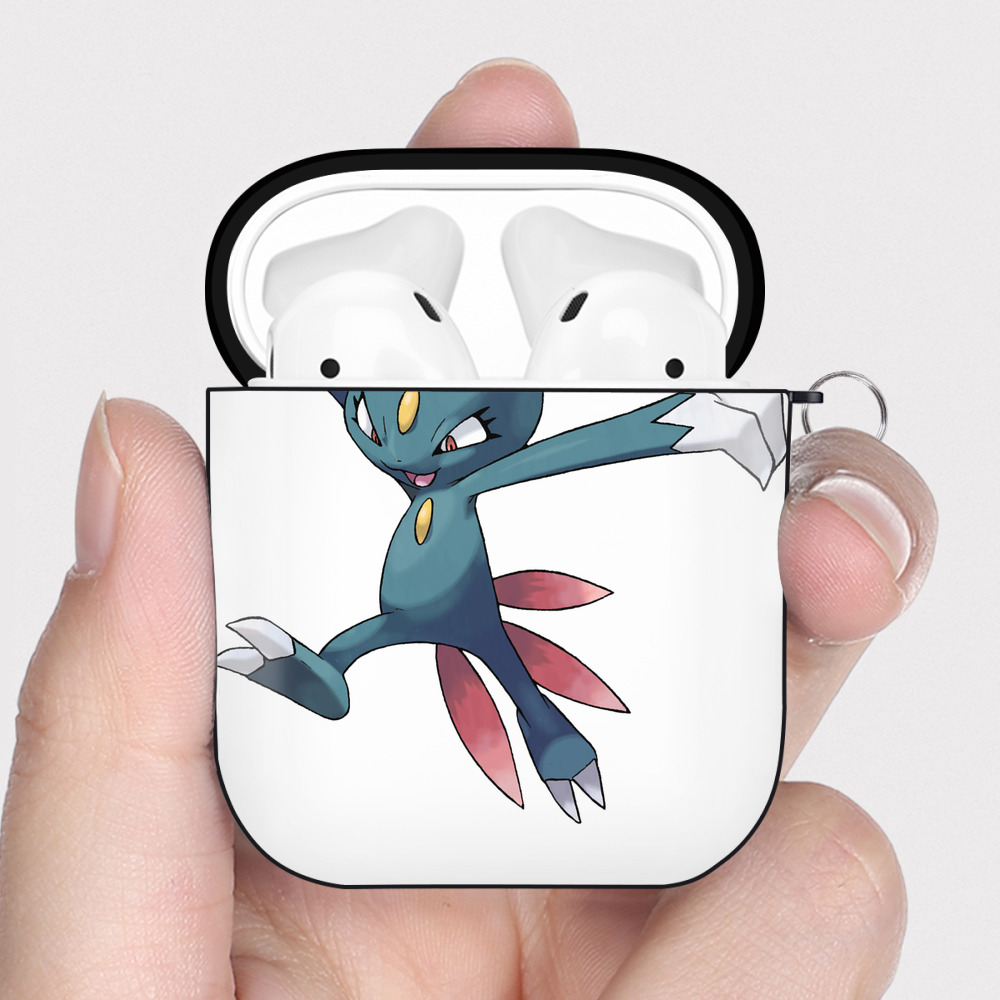 （画像用） ポケットモンスター Pokémon AirPods 第2世代保護ケース ハードシェル ブラック 耐衝撃・防指紋・カラビナ付き