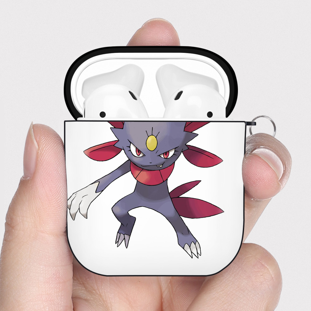（画像用） ポケットモンスター Pokémon AirPods 第2世代保護ケース ハードシェル ブラック 耐衝撃・防指紋・カラビナ付き