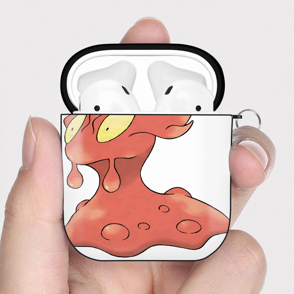 （画像用） ポケットモンスター Pokémon AirPods 第2世代保護ケース ハードシェル ブラック 耐衝撃・防指紋・カラビナ付き