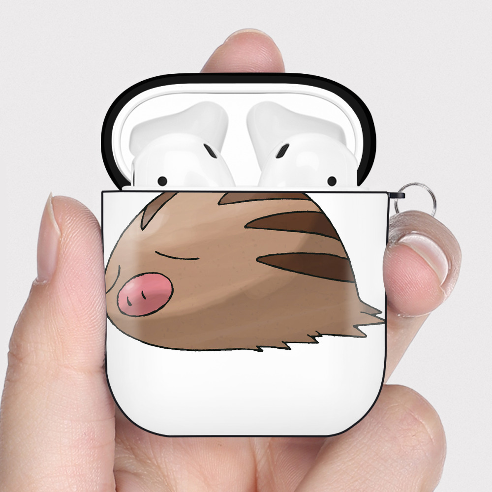 （画像用） ポケットモンスター Pokémon AirPods 第2世代保護ケース ハードシェル ブラック 耐衝撃・防指紋・カラビナ付き