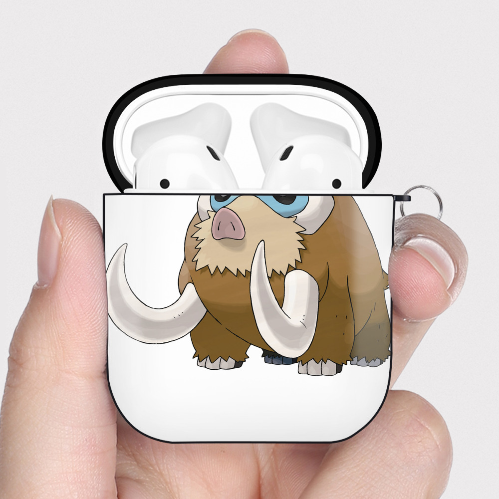 （画像用） ポケットモンスター Pokémon AirPods 第2世代保護ケース ハードシェル ブラック 耐衝撃・防指紋・カラビナ付き