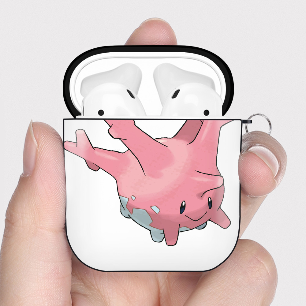 （画像用） ポケットモンスター Pokémon AirPods 第2世代保護ケース ハードシェル ブラック 耐衝撃・防指紋・カラビナ付き