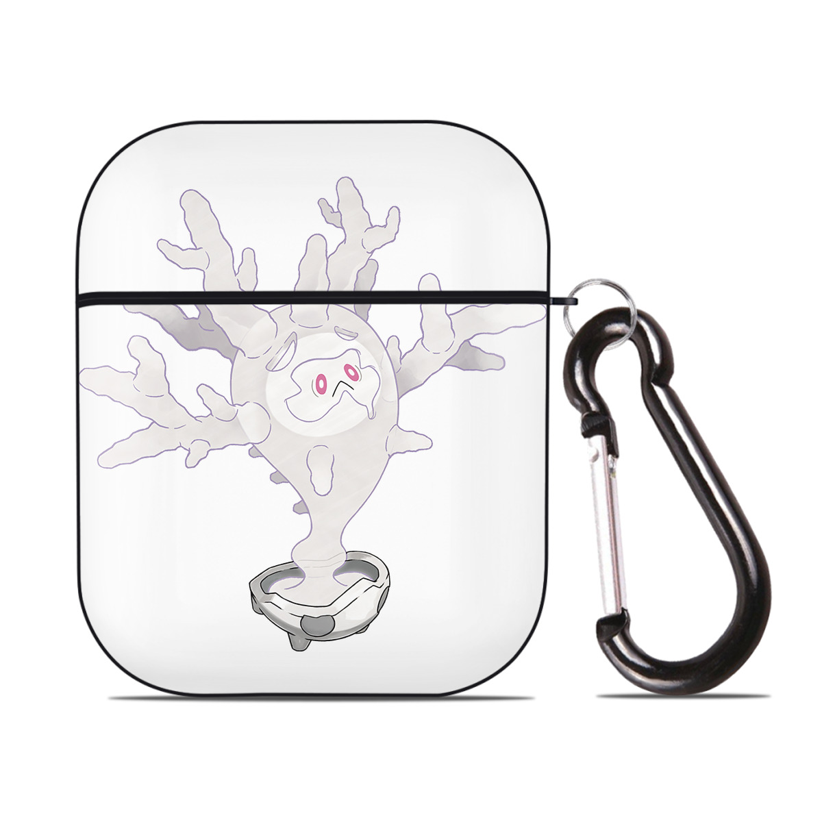 （画像用） ポケットモンスター Pokémon AirPods 第2世代保護ケース ハードシェル ブラック 耐衝撃・防指紋・カラビナ付き