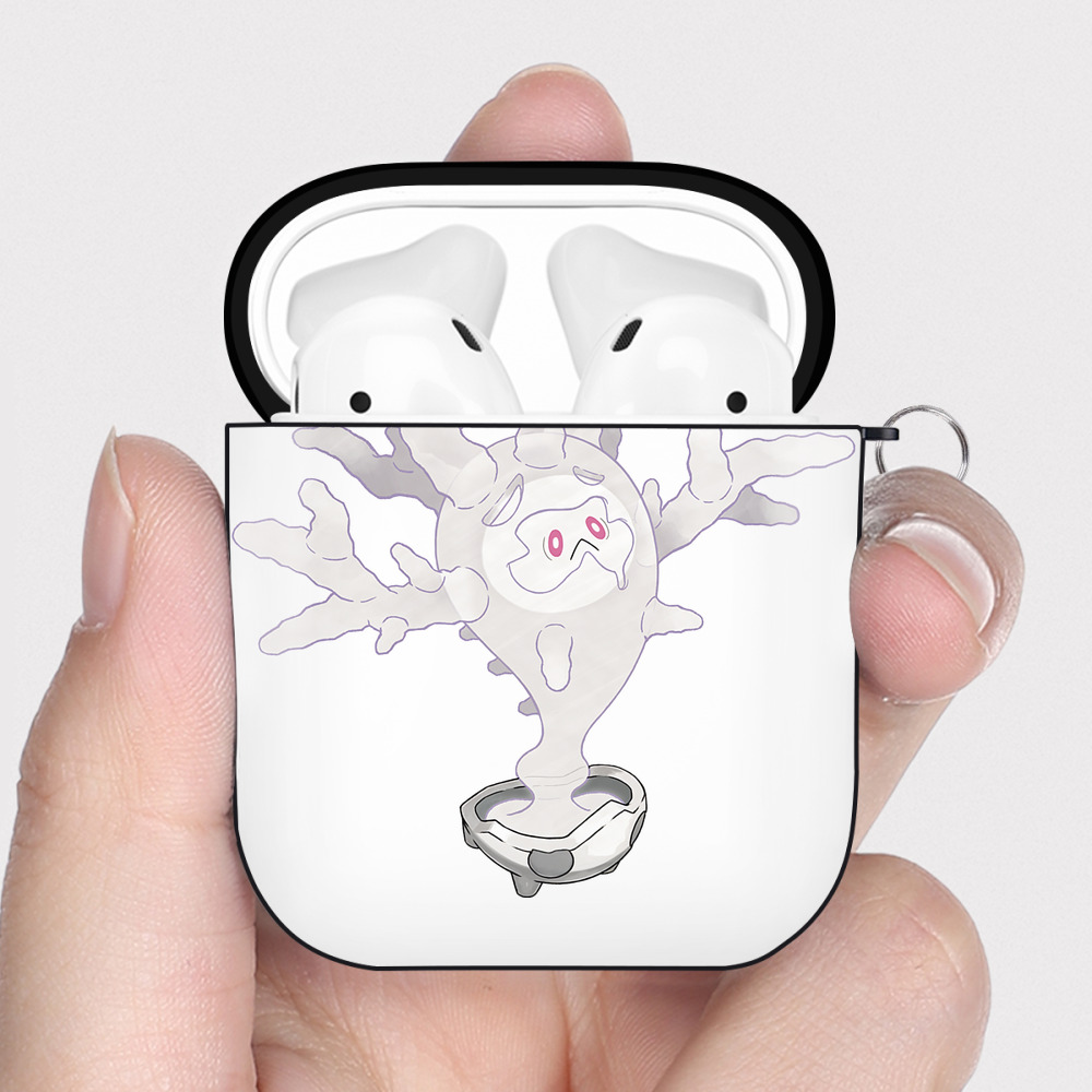 （画像用） ポケットモンスター Pokémon AirPods 第2世代保護ケース ハードシェル ブラック 耐衝撃・防指紋・カラビナ付き