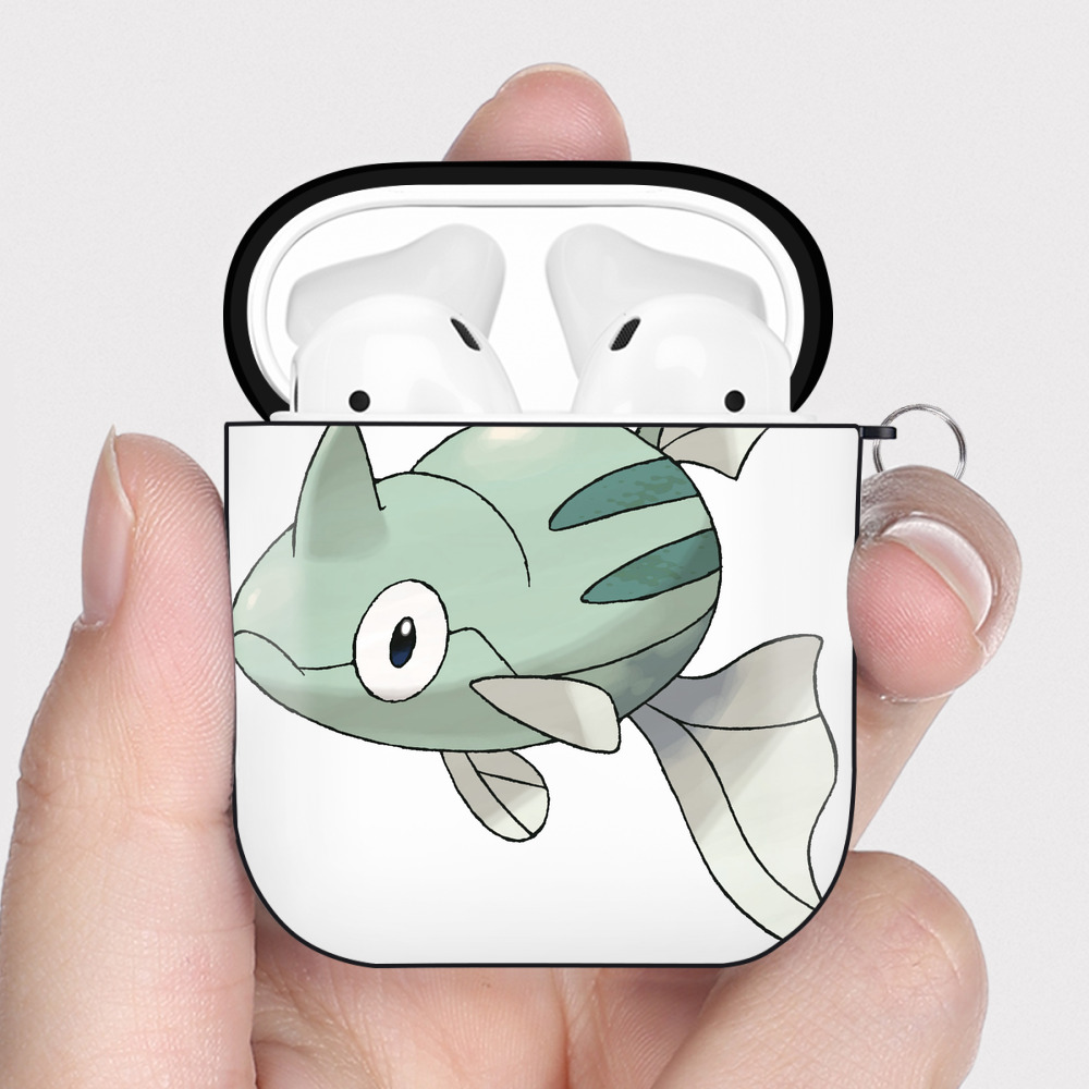 （画像用） ポケットモンスター Pokémon AirPods 第2世代保護ケース ハードシェル ブラック 耐衝撃・防指紋・カラビナ付き
