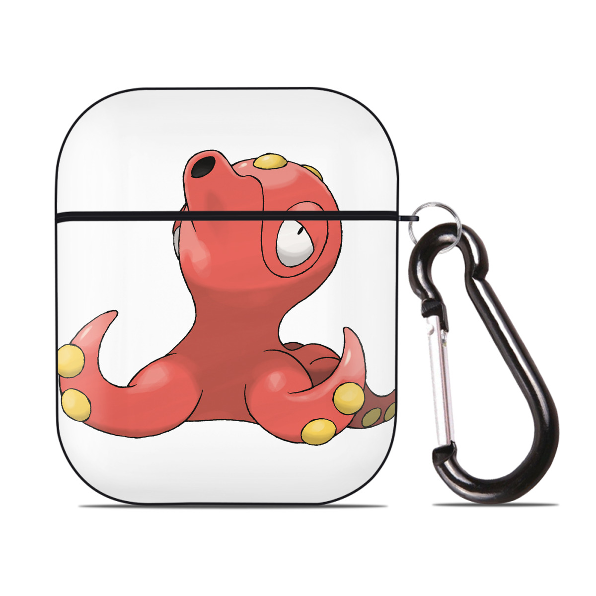 （画像用） ポケットモンスター Pokémon AirPods 第2世代保護ケース ハードシェル ブラック 耐衝撃・防指紋・カラビナ付き