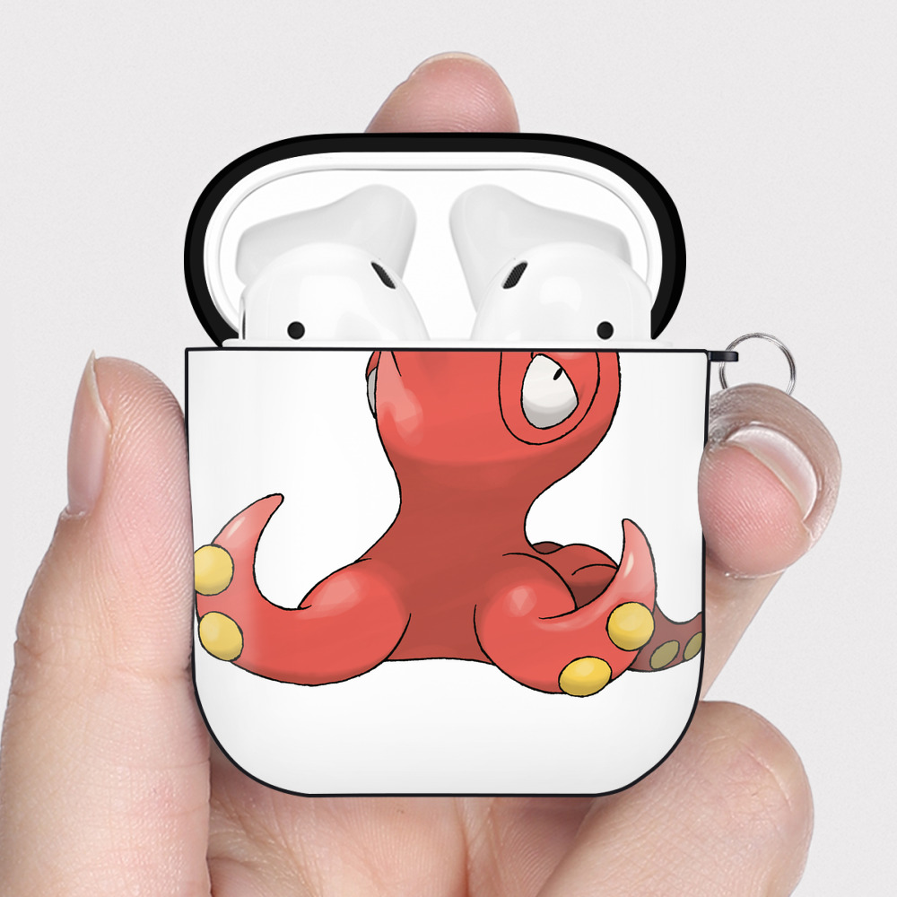 （画像用） ポケットモンスター Pokémon AirPods 第2世代保護ケース ハードシェル ブラック 耐衝撃・防指紋・カラビナ付き