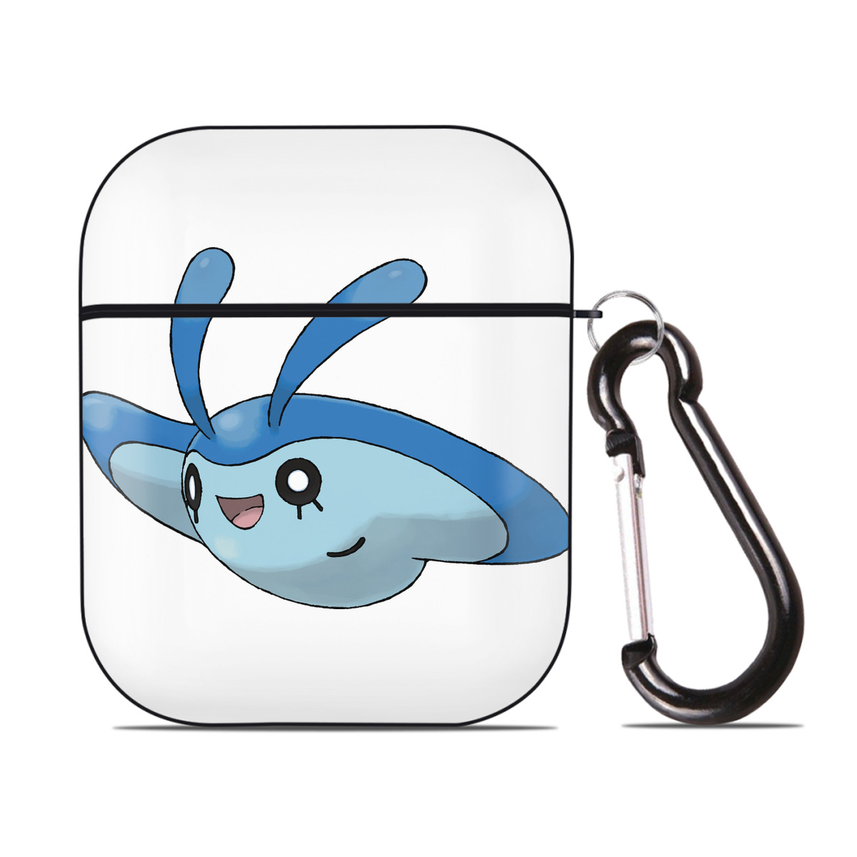 （画像用） ポケットモンスター Pokémon AirPods 第2世代保護ケース ハードシェル ブラック 耐衝撃・防指紋・カラビナ付き