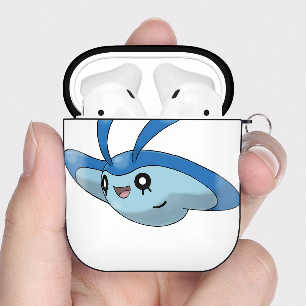 （画像用） ポケットモンスター Pokémon AirPods 第2世代保護ケース ハードシェル ブラック 耐衝撃・防指紋・カラビナ付き
