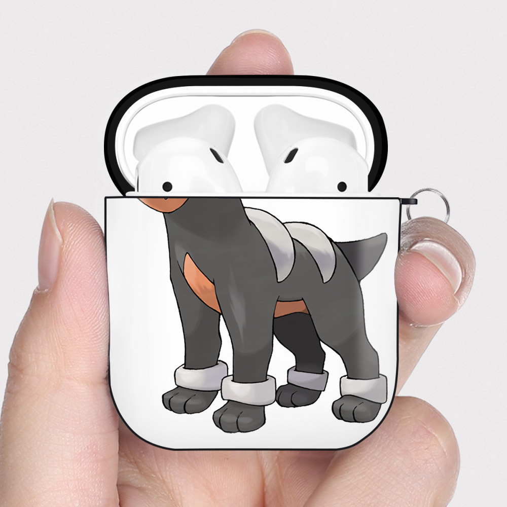 （画像用） ポケットモンスター Pokémon AirPods 第2世代保護ケース ハードシェル ブラック 耐衝撃・防指紋・カラビナ付き