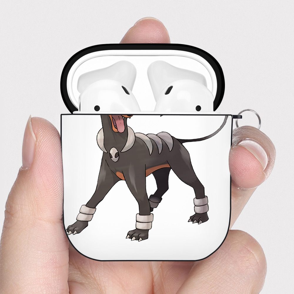 （画像用） ポケットモンスター Pokémon AirPods 第2世代保護ケース ハードシェル ブラック 耐衝撃・防指紋・カラビナ付き