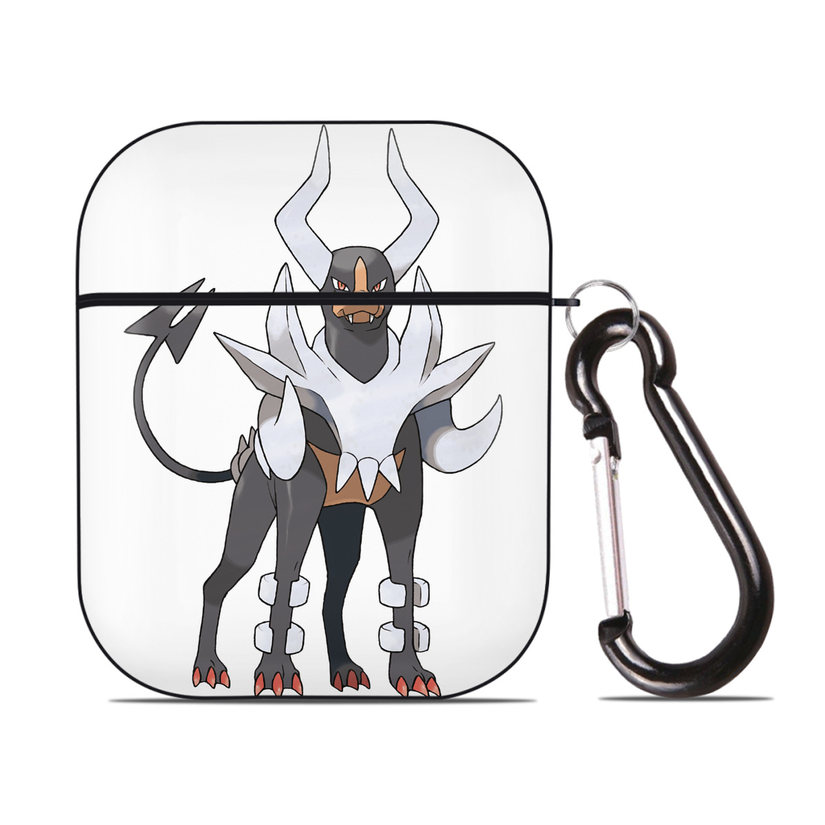 （画像用） ポケットモンスター Pokémon AirPods 第2世代保護ケース ハードシェル ブラック 耐衝撃・防指紋・カラビナ付き