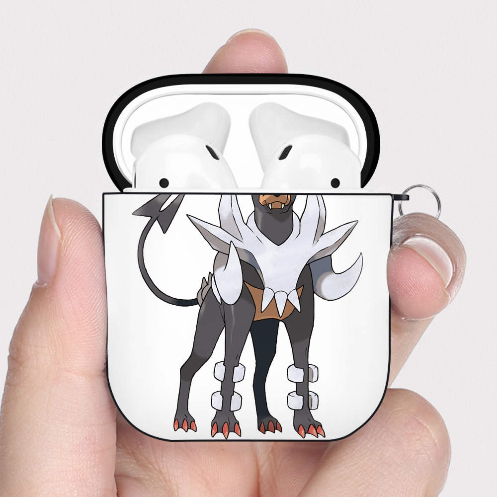 （画像用） ポケットモンスター Pokémon AirPods 第2世代保護ケース ハードシェル ブラック 耐衝撃・防指紋・カラビナ付き