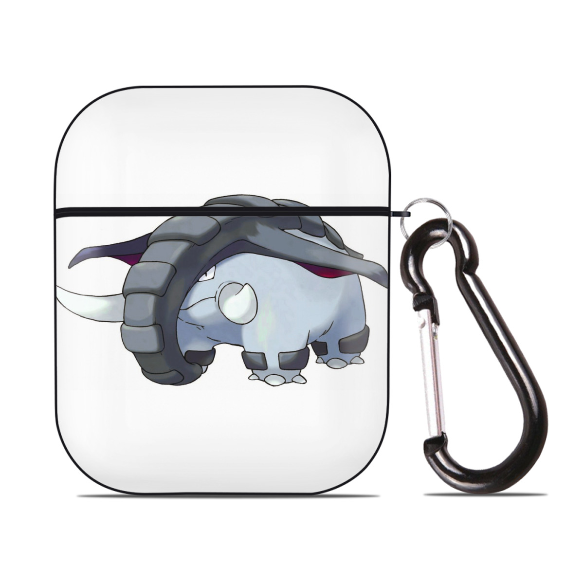 （画像用） ポケットモンスター Pokémon AirPods 第2世代保護ケース ハードシェル ブラック 耐衝撃・防指紋・カラビナ付き