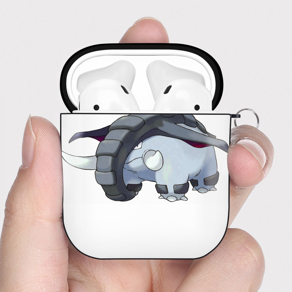 （画像用） ポケットモンスター Pokémon AirPods 第2世代保護ケース ハードシェル ブラック 耐衝撃・防指紋・カラビナ付き