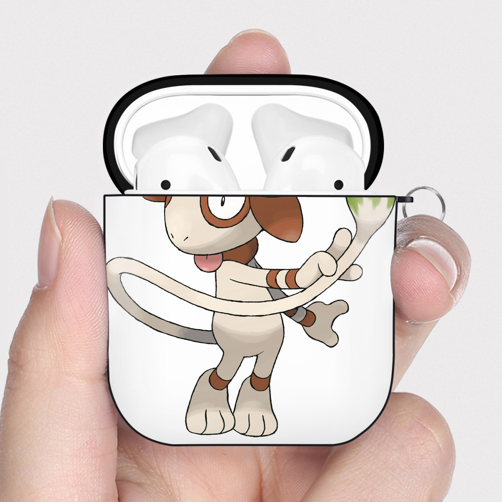 （画像用） ポケットモンスター Pokémon AirPods 第2世代保護ケース ハードシェル ブラック 耐衝撃・防指紋・カラビナ付き