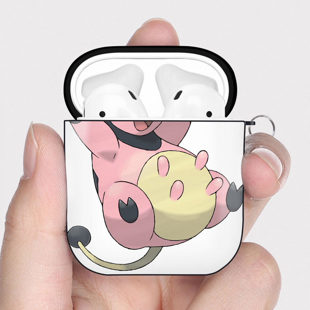 （画像用） ポケットモンスター Pokémon AirPods 第2世代保護ケース ハードシェル ブラック 耐衝撃・防指紋・カラビナ付き