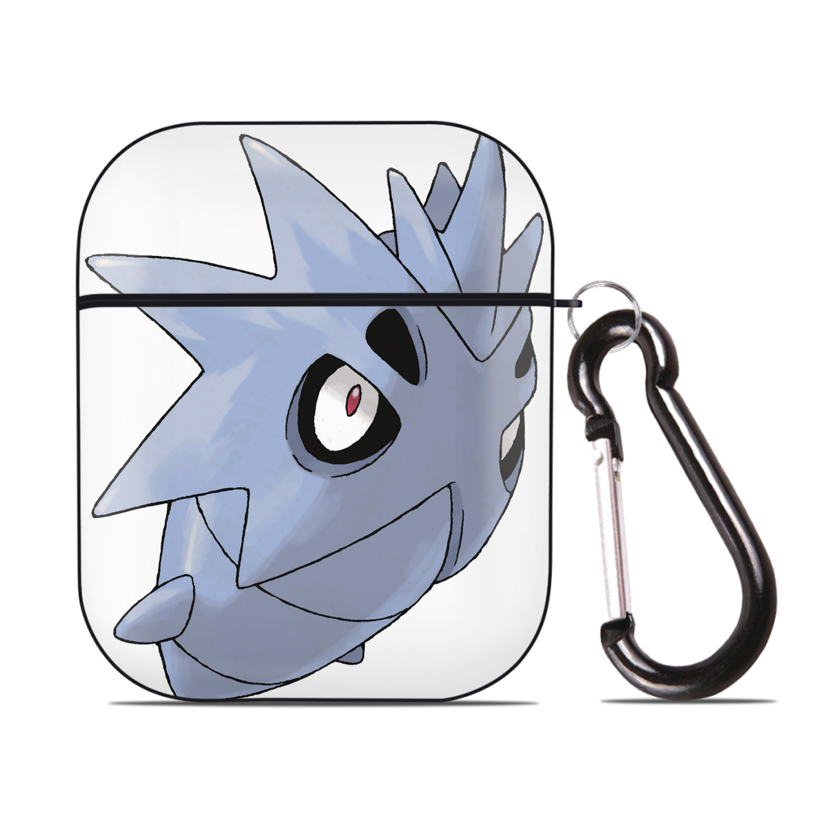 （画像用） ポケットモンスター Pokémon AirPods 第2世代保護ケース ハードシェル ブラック 耐衝撃・防指紋・カラビナ付き