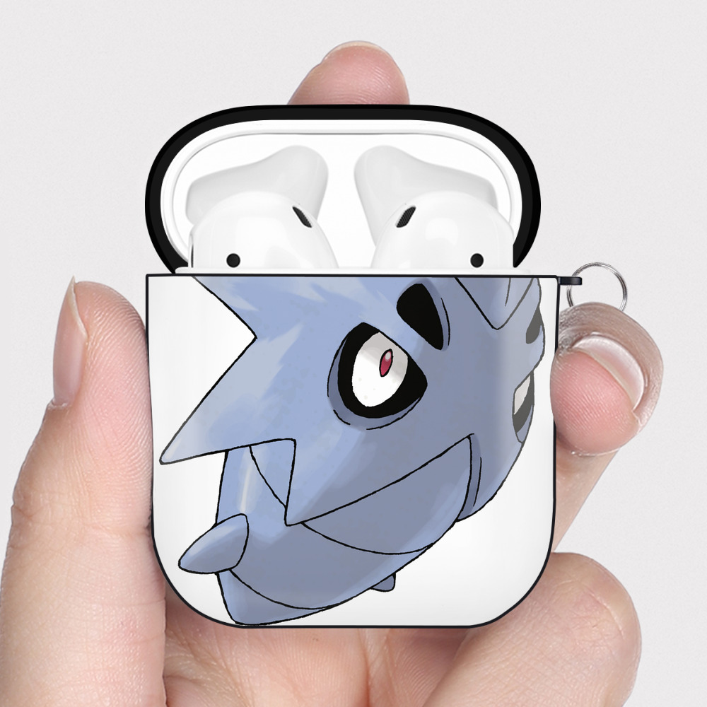 （画像用） ポケットモンスター Pokémon AirPods 第2世代保護ケース ハードシェル ブラック 耐衝撃・防指紋・カラビナ付き