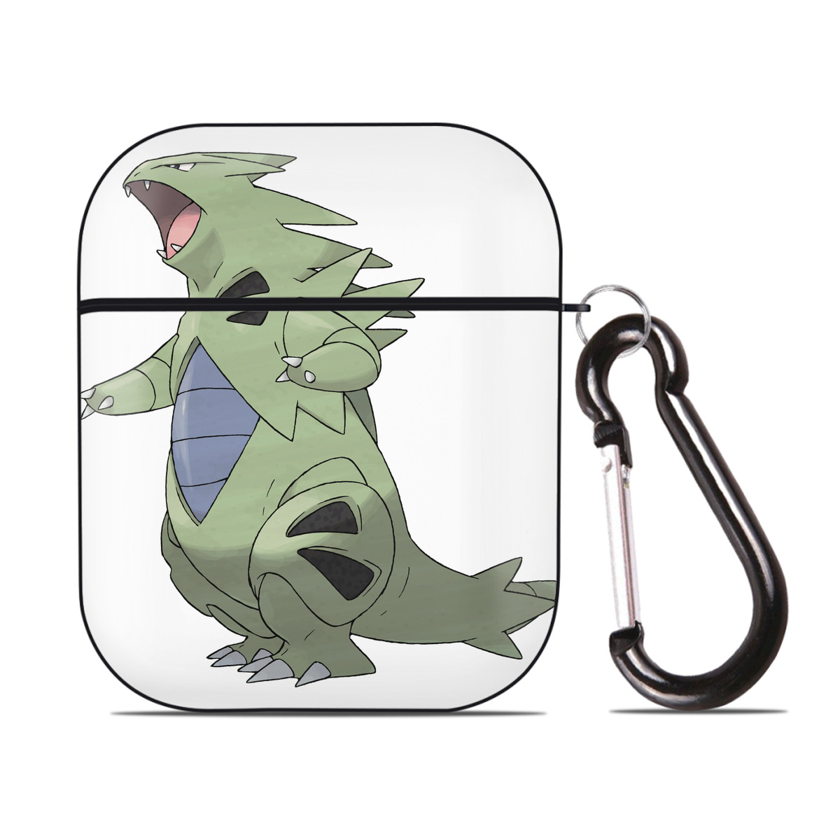 （画像用） ポケットモンスター Pokémon AirPods 第2世代保護ケース ハードシェル ブラック 耐衝撃・防指紋・カラビナ付き