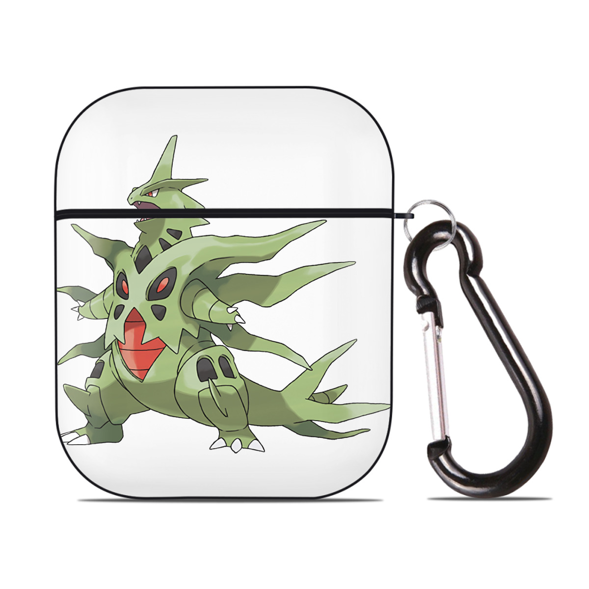 （画像用） ポケットモンスター Pokémon AirPods 第2世代保護ケース ハードシェル ブラック 耐衝撃・防指紋・カラビナ付き