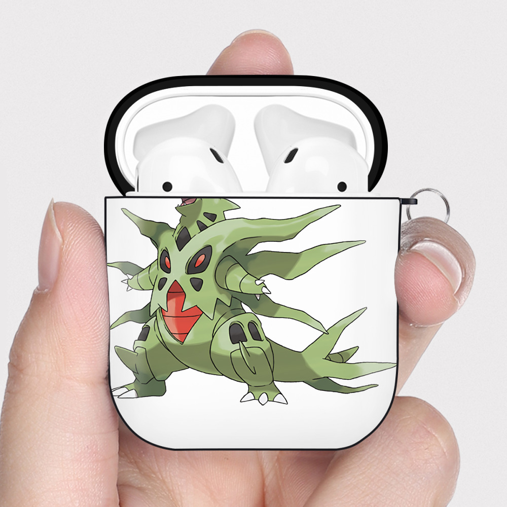 （画像用） ポケットモンスター Pokémon AirPods 第2世代保護ケース ハードシェル ブラック 耐衝撃・防指紋・カラビナ付き