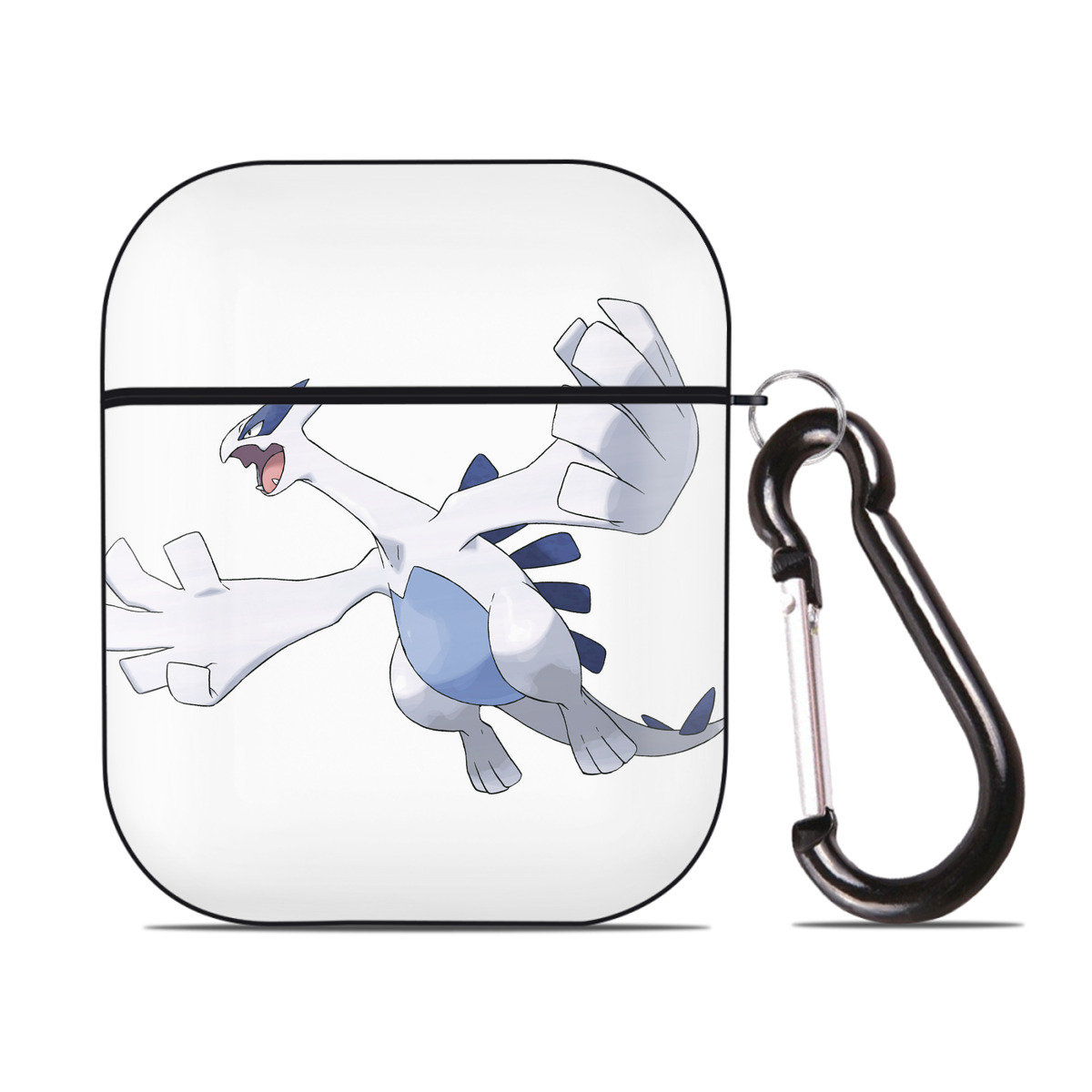 （画像用） ポケットモンスター Pokémon AirPods 第2世代保護ケース ハードシェル ブラック 耐衝撃・防指紋・カラビナ付き