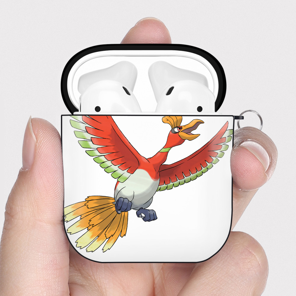 （画像用） ポケットモンスター Pokémon AirPods 第2世代保護ケース ハードシェル ブラック 耐衝撃・防指紋・カラビナ付き