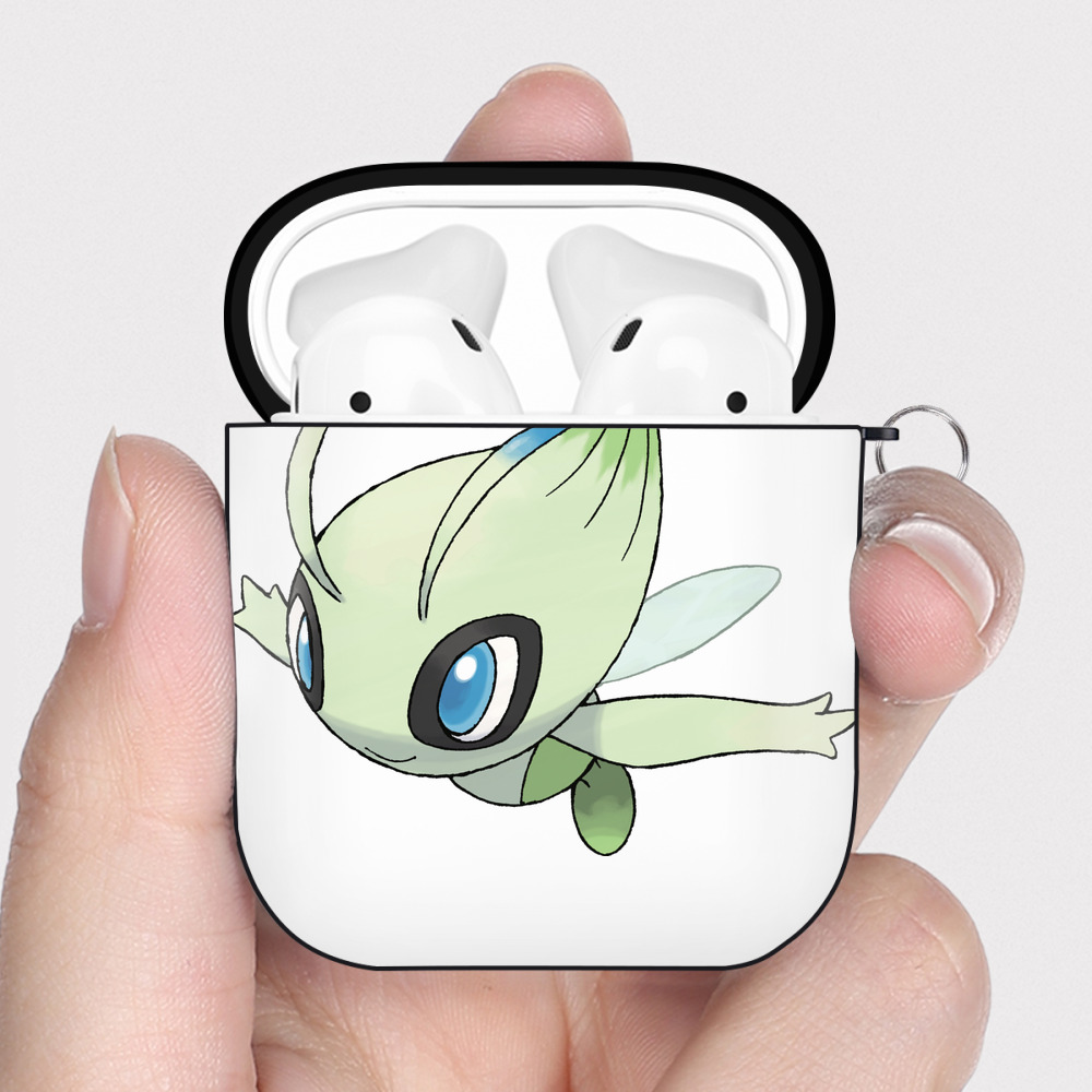 （画像用） ポケットモンスター Pokémon AirPods 第2世代保護ケース ハードシェル ブラック 耐衝撃・防指紋・カラビナ付き