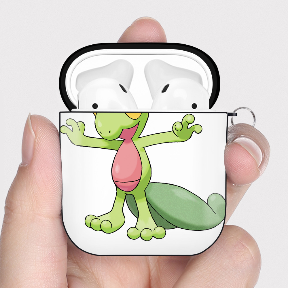 （画像用） ポケットモンスター Pokémon AirPods 第2世代保護ケース ハードシェル ブラック 耐衝撃・防指紋・カラビナ付き