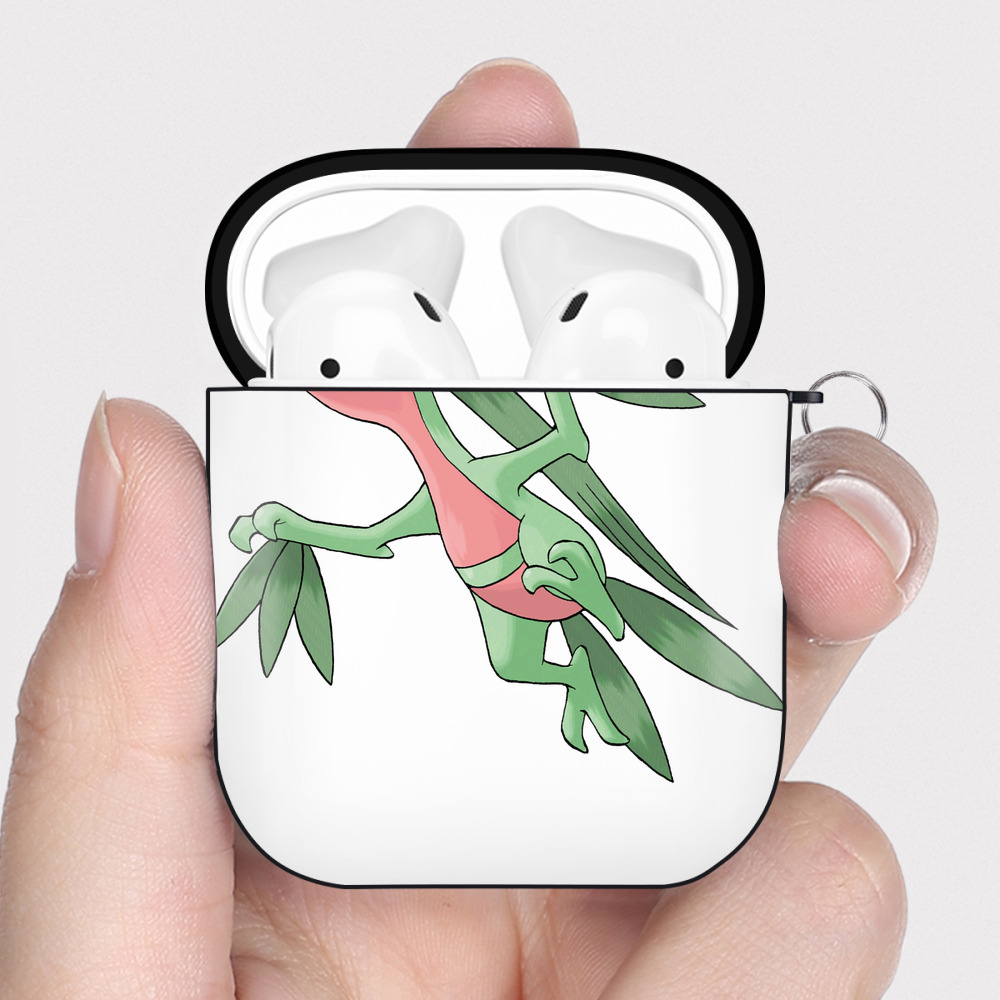 （画像用） ポケットモンスター Pokémon AirPods 第2世代保護ケース ハードシェル ブラック 耐衝撃・防指紋・カラビナ付き