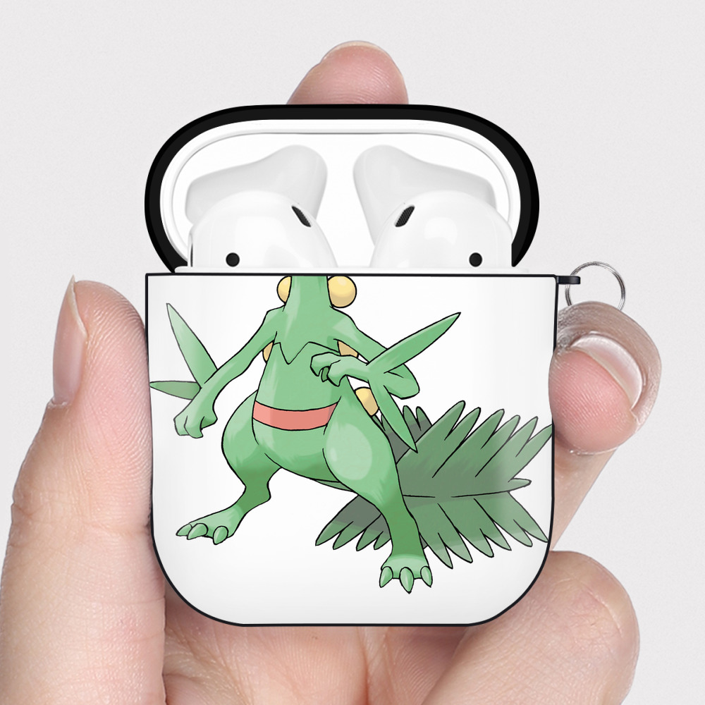 （画像用） ポケットモンスター Pokémon AirPods 第2世代保護ケース ハードシェル ブラック 耐衝撃・防指紋・カラビナ付き