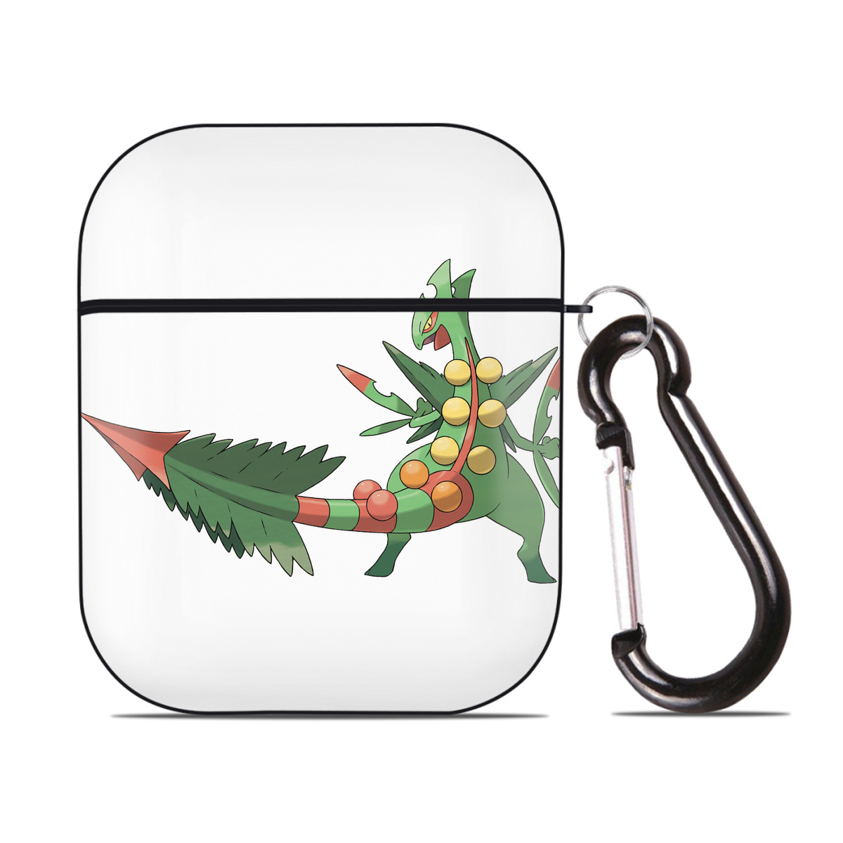 （画像用） ポケットモンスター Pokémon AirPods 第2世代保護ケース ハードシェル ブラック 耐衝撃・防指紋・カラビナ付き