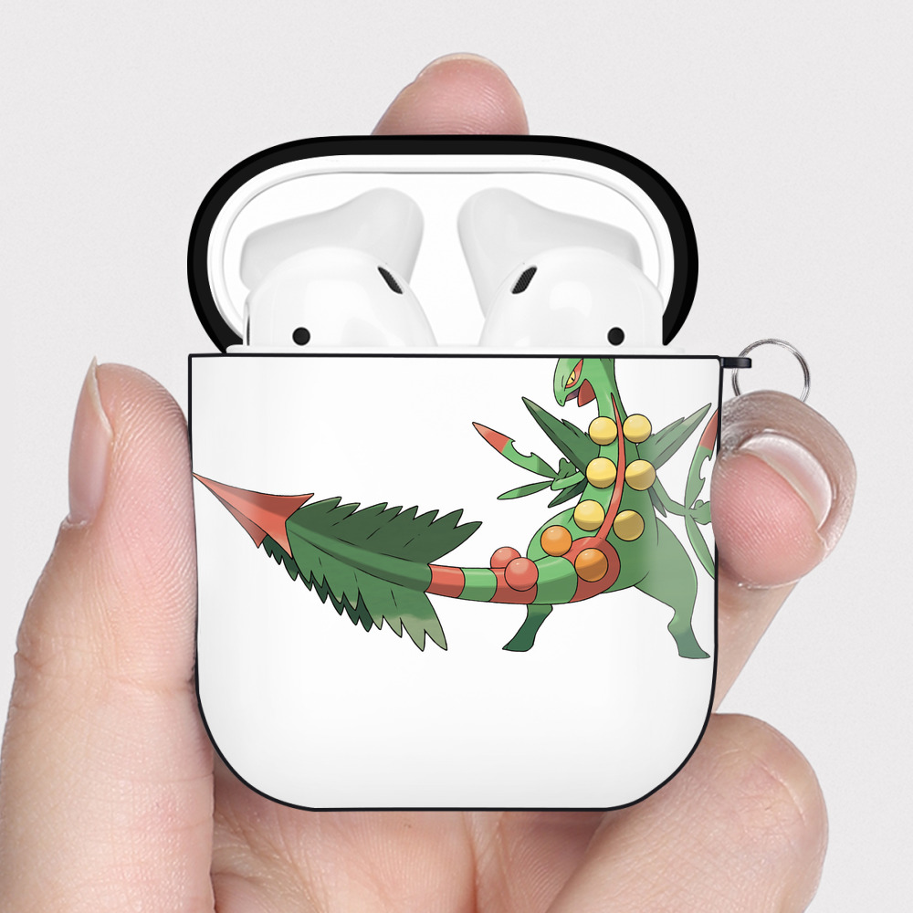 （画像用） ポケットモンスター Pokémon AirPods 第2世代保護ケース ハードシェル ブラック 耐衝撃・防指紋・カラビナ付き