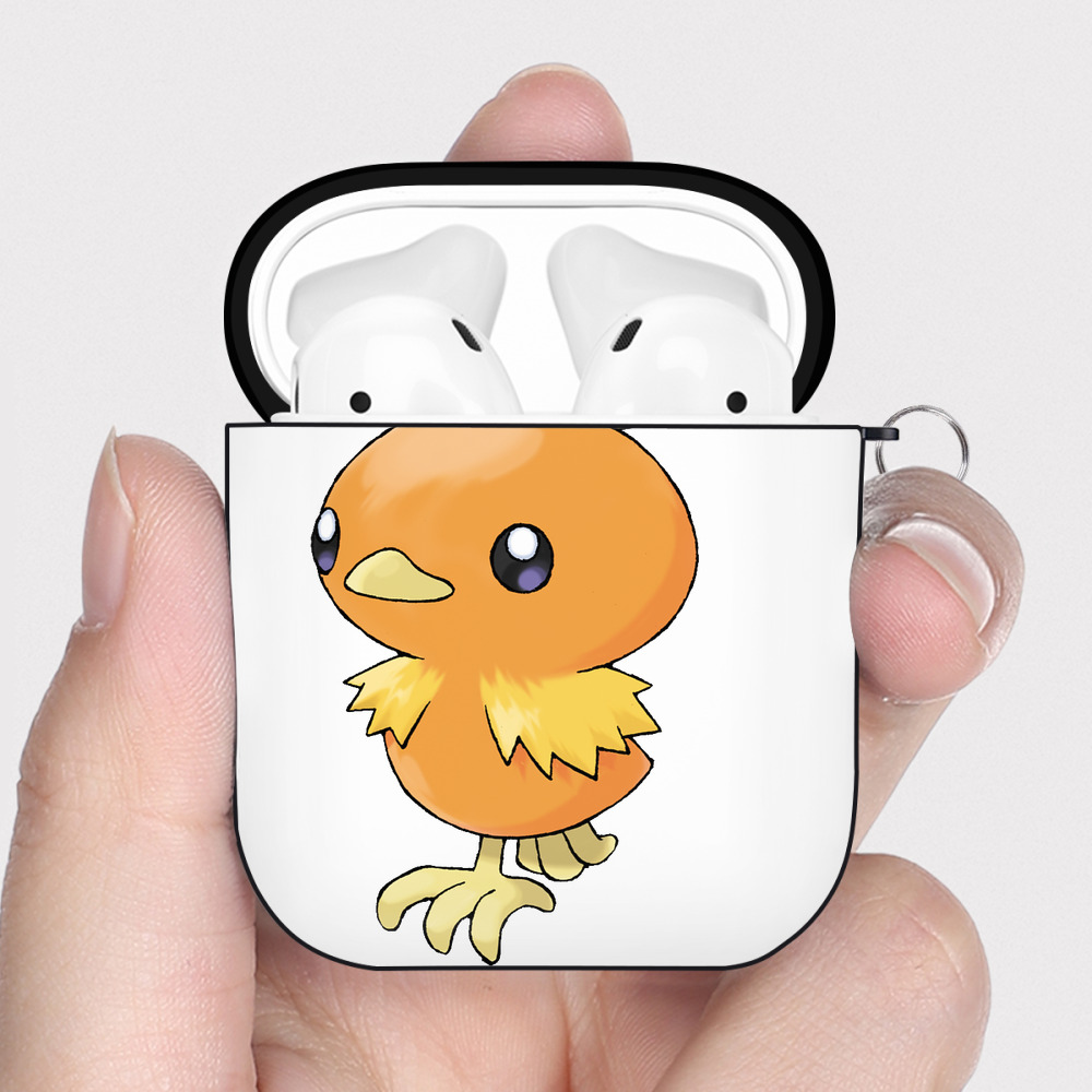 （画像用） ポケットモンスター Pokémon AirPods 第2世代保護ケース ハードシェル ブラック 耐衝撃・防指紋・カラビナ付き