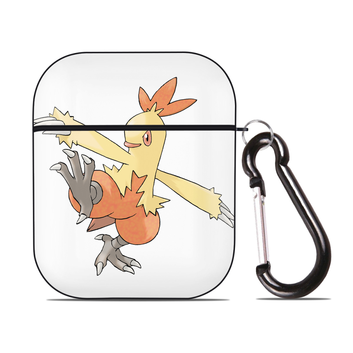 （画像用） ポケットモンスター Pokémon AirPods 第2世代保護ケース ハードシェル ブラック 耐衝撃・防指紋・カラビナ付き