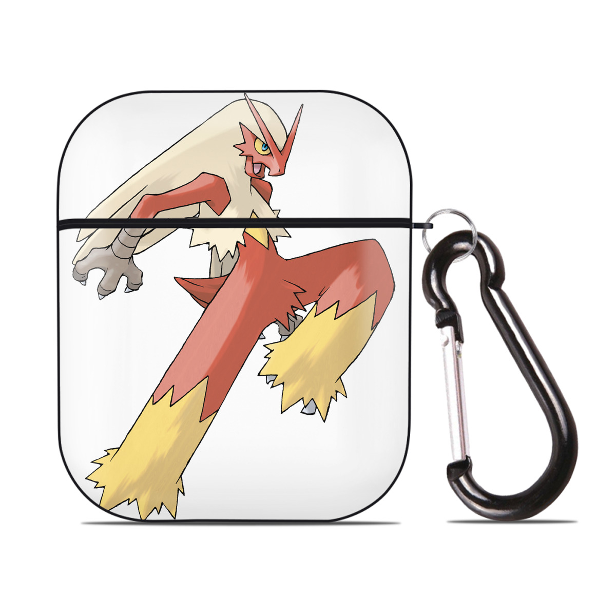 （画像用） ポケットモンスター Pokémon AirPods 第2世代保護ケース ハードシェル ブラック 耐衝撃・防指紋・カラビナ付き
