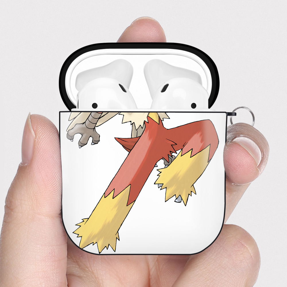 （画像用） ポケットモンスター Pokémon AirPods 第2世代保護ケース ハードシェル ブラック 耐衝撃・防指紋・カラビナ付き