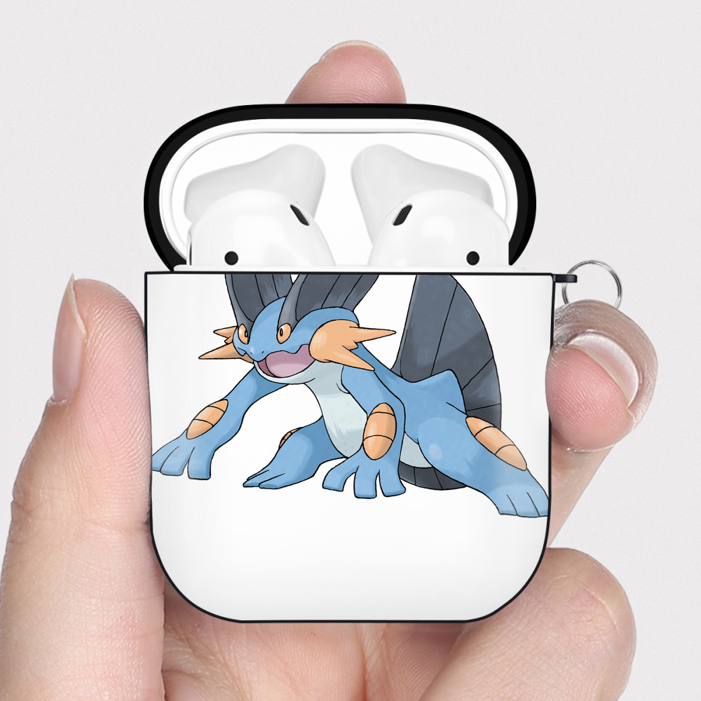 （画像用） ポケットモンスター Pokémon AirPods 第2世代保護ケース ハードシェル ブラック 耐衝撃・防指紋・カラビナ付き