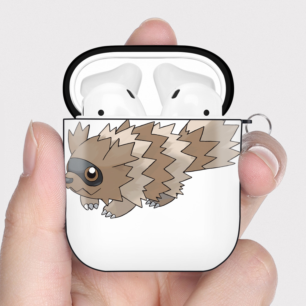 （画像用） ポケットモンスター Pokémon AirPods 第2世代保護ケース ハードシェル ブラック 耐衝撃・防指紋・カラビナ付き
