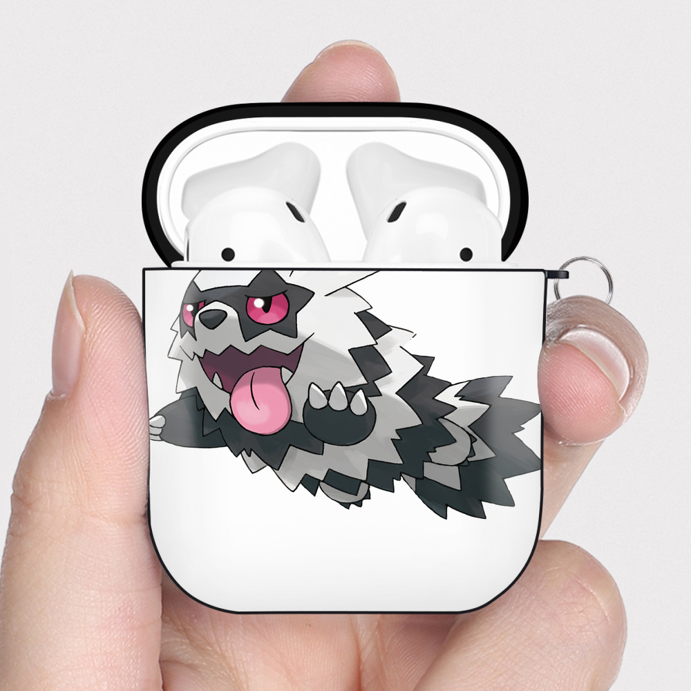 （画像用） ポケットモンスター Pokémon AirPods 第2世代保護ケース ハードシェル ブラック 耐衝撃・防指紋・カラビナ付き