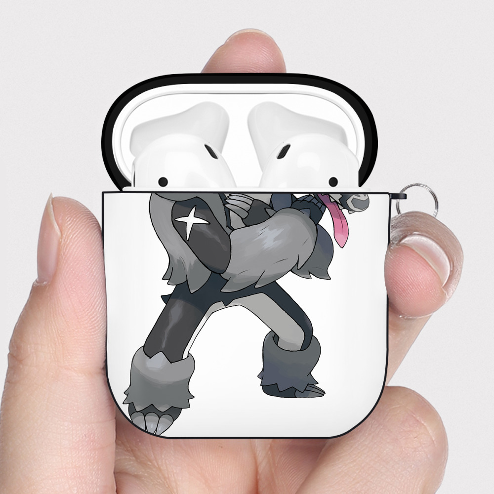 （画像用） ポケットモンスター Pokémon AirPods 第2世代保護ケース ハードシェル ブラック 耐衝撃・防指紋・カラビナ付き