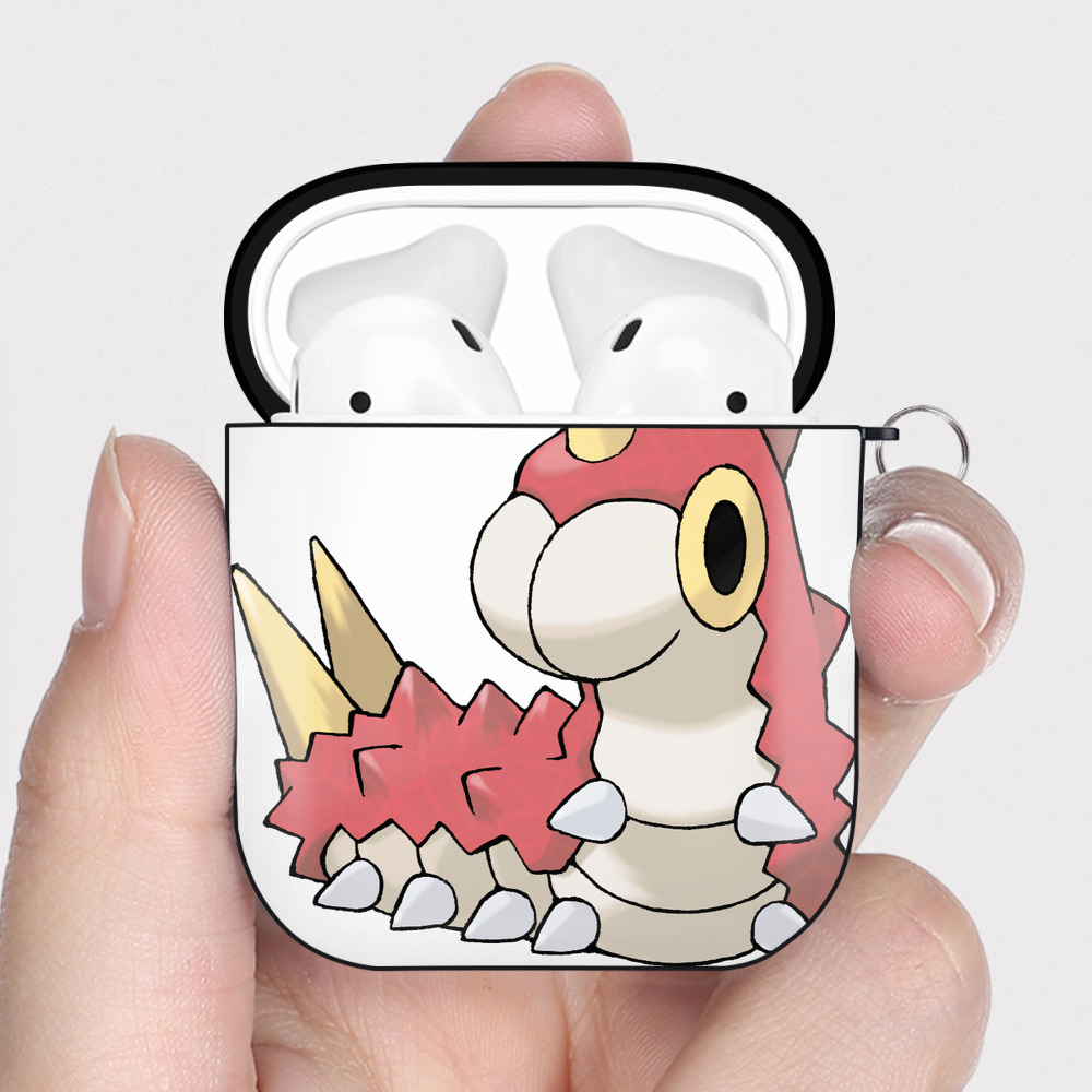 （画像用） ポケットモンスター Pokémon AirPods 第2世代保護ケース ハードシェル ブラック 耐衝撃・防指紋・カラビナ付き