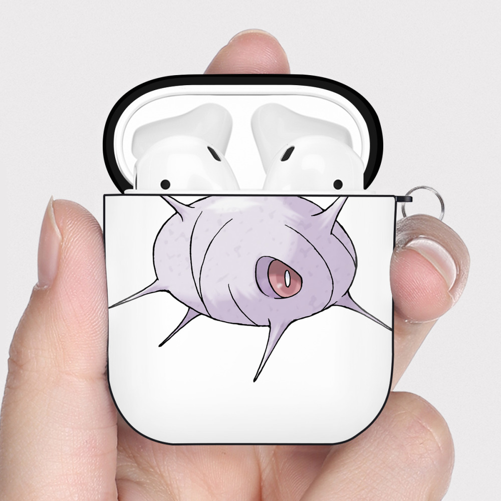 （画像用） ポケットモンスター Pokémon AirPods 第2世代保護ケース ハードシェル ブラック 耐衝撃・防指紋・カラビナ付き